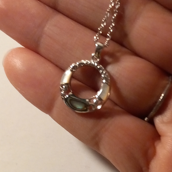 Sterling Silver 925 Open Hope Necklace - Picture 9 of 12